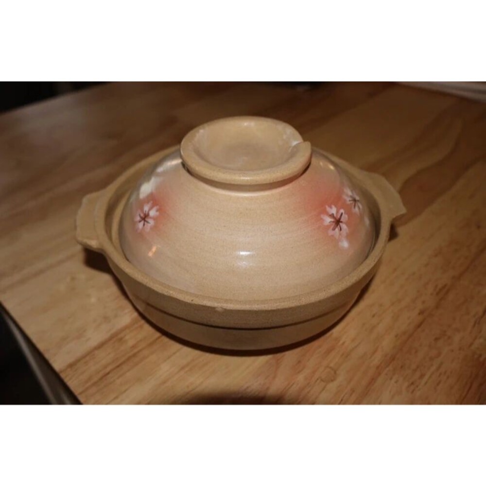 Japanese Ramen Sakura Ceramic 6" Hot/Clay Pot